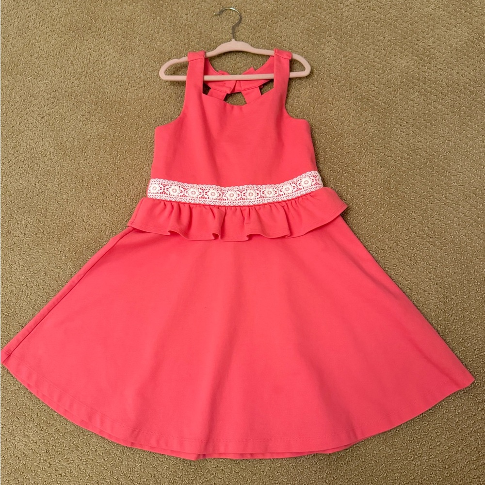 Worn once. Janie and Jack Peplum Halter Dress. Size 8